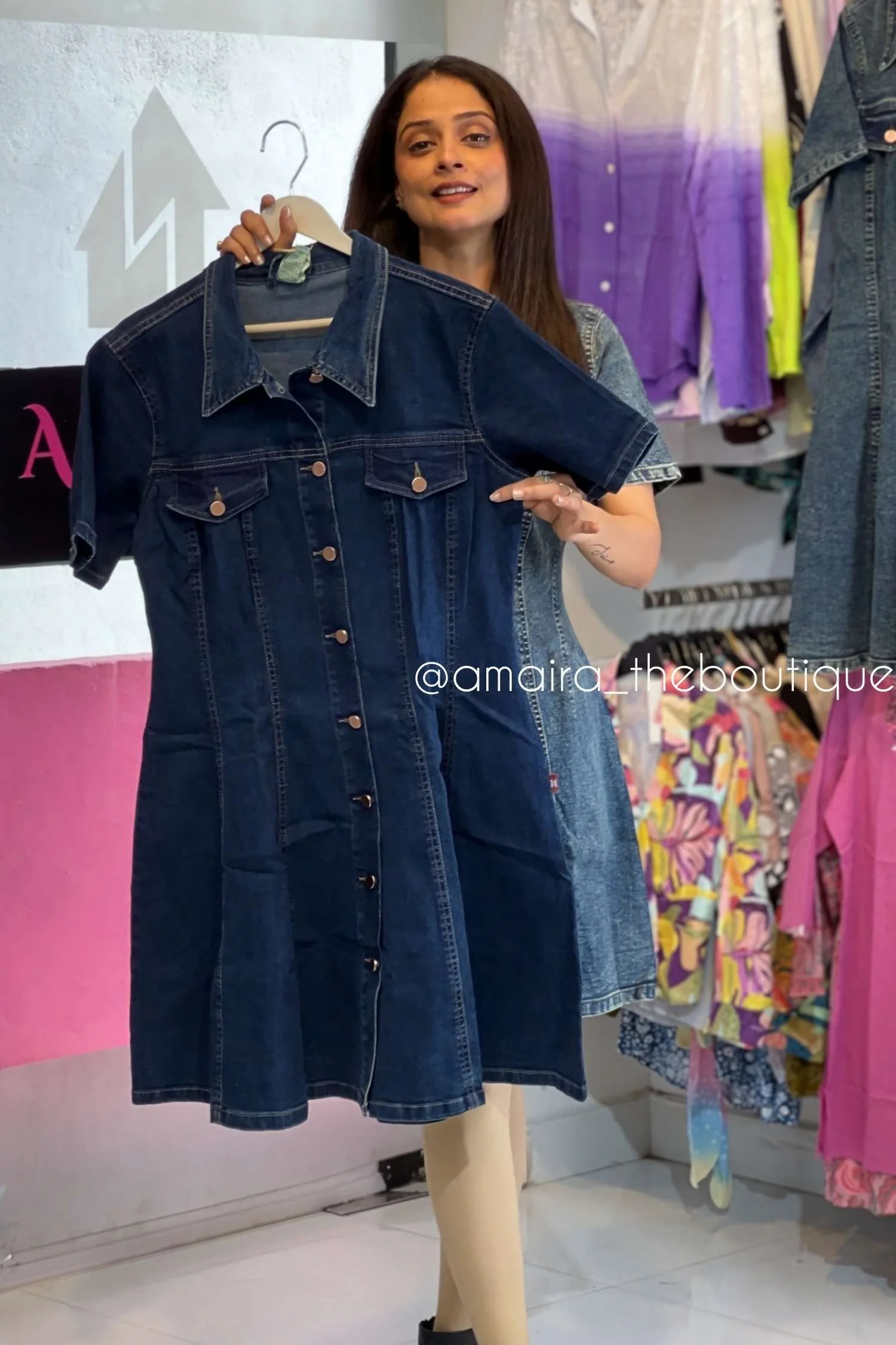 BEBE DENIM DRESS -2 - Image 5