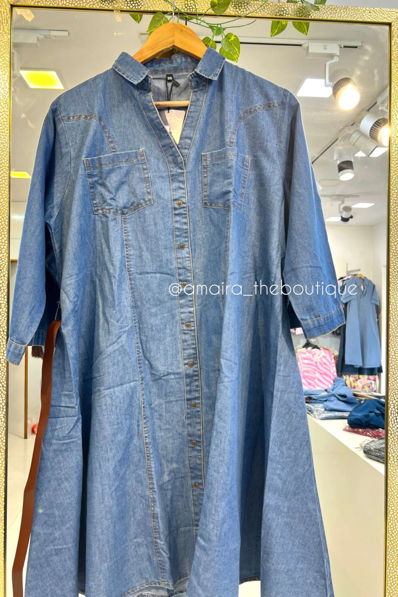 REYA DENIM DRESS-2 - Image 2